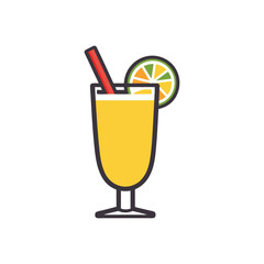 Refreshing Summer Cocktail Illustration
