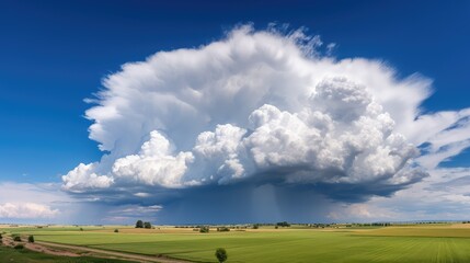 cumulonimbus clouds in blue sky