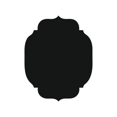 Vintage frame silhouette vector illustration. decorative ornate border, antique outline design, classic black contour