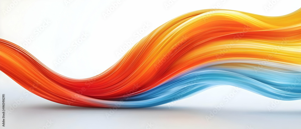 Poster abstract colorful flowing design with gradient colors