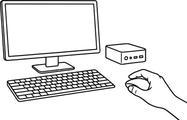 a set of all-wireless and compact personal computers