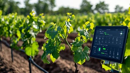 Vineyard monitoring tablet - Powered by Adobe
