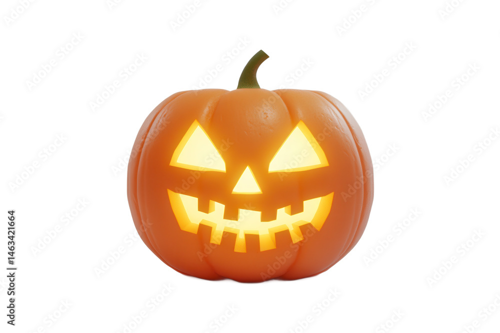 Poster illuminated jack o lantern with a triangular nose and square tee