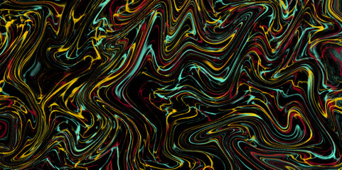 Abstract colorful Acrylic pour Liquid marble surfaces Design, acrylic hand painted black background for design, Massive lightning bolt with branches isolated on black background.