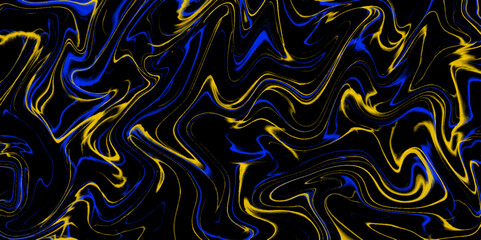  Modern and stylist marbling texture new design background with liquid. Black, gold and blue marble oil ink liquid swirl texture for do ceramic counter dark abstract light background. 