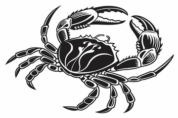 crab sihouette black vector