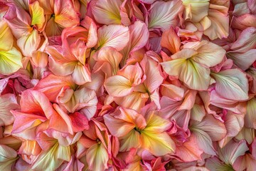 Close-up view of many vibrant flower petals.