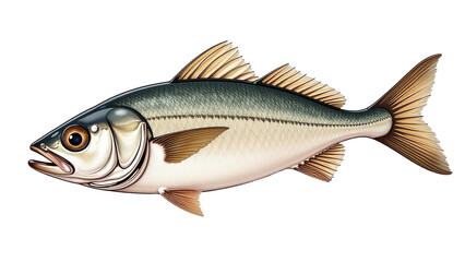 Detailed WhaleShark Pup Clipart, isolated on a white background.