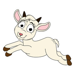 Cute goat animal cartoon