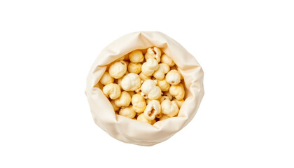 Closeup of a full bag of cash nuts, healthy and delicious snack option