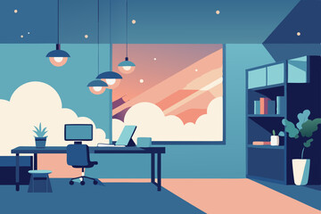 euphoric office with sparkly textures  soft clouds.svg