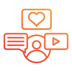 Fototapeta premium Social Media Icon