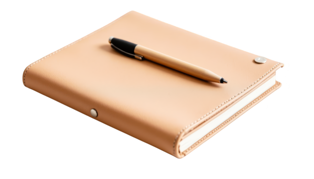 Classic plaid fabric notebook and pen, perfect for notes, lists, inspiration