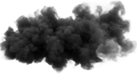 Ominous dark cloud billowing ominously