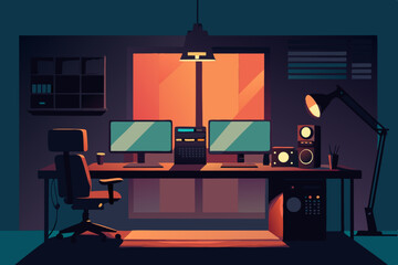 film editor s workspace with editing rig  multiple.svg