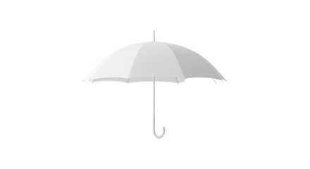 Solitary white umbrella against inky void