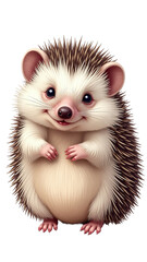Fototapeta premium Detailed Otter Pup Clipart, isolated on a white background.