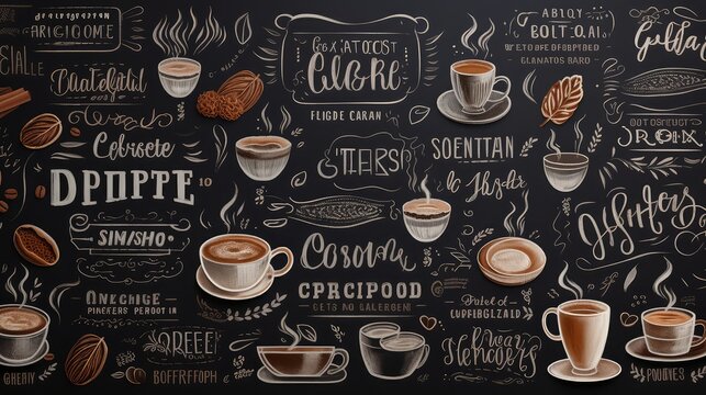 chalkboard coffee typography