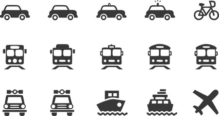 transportation  vehicle icon set  vector glyph pic (1).eps