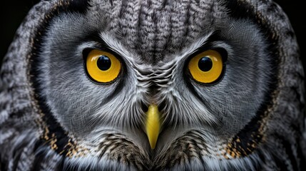 Obraz premium up grey owl