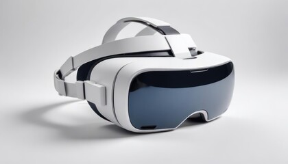 Sleek White Virtual Reality Headset: Immersive Technology