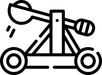 catapult illustration on a white background     