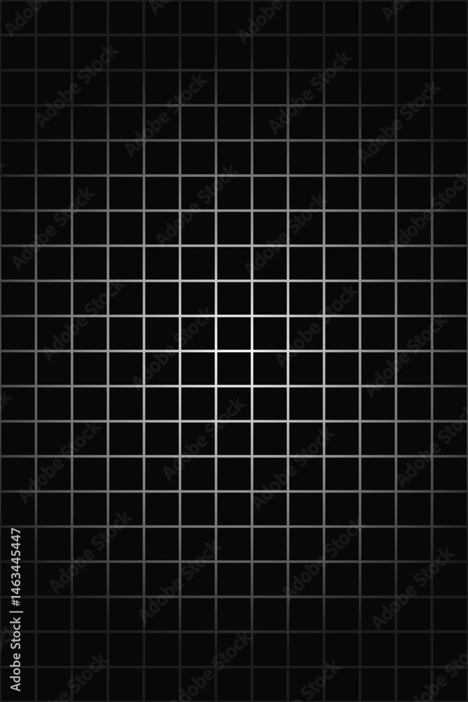 Poster square grid background with empty space on dark background.
