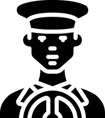 Chauffeur illustration on a white background     