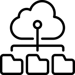 cloud computing illustration on a white background    