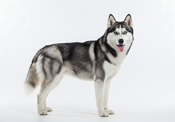 Dog on white background