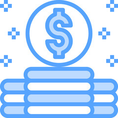 coins illustration on a white background     