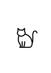 Minimalist Cat Icon: Simple and Elegant Design