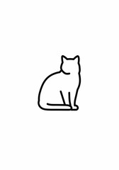 Obraz premium Simple Cat Icon: Minimalist Feline Design
