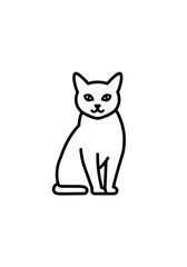Minimalist Cat Line Art: Elegant Feline Illustration