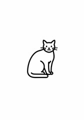 Minimalist Cat Illustration: Cute Feline Line Art