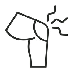 Wound icon, Injury symbol outline icon, editable vector illustration and transparent graphic element. Isolated on white background