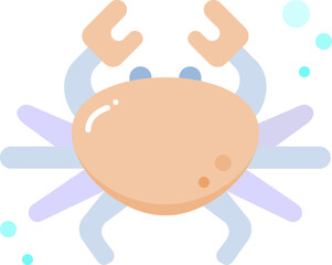 crab illustration on a white background    