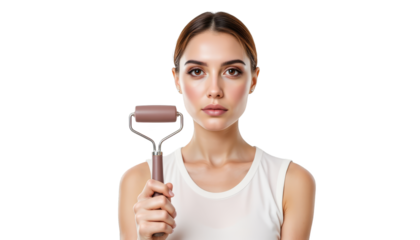 Woman savoring the rich flavor of a chocolate bar, moment of sweet indulgence