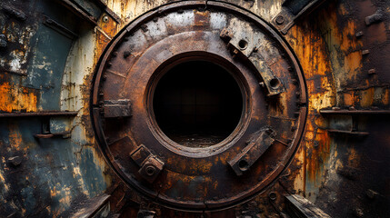 Erosion of Time: The Artful Decline of a Metal's Fortitude under Rust's Grasp