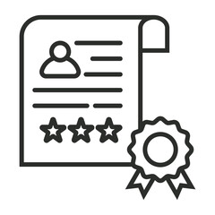 Curriculum Vitae outline icon, editable vector illustration and transparent graphic element. Isolated on white background