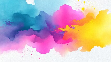 Colorful Watercolor Abstract Painting