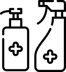 disinfectant illustration on a white background     