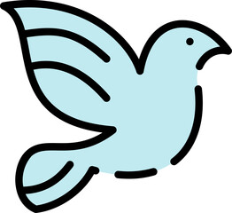 dove illustration on a white background    