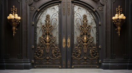 decorative iron doors