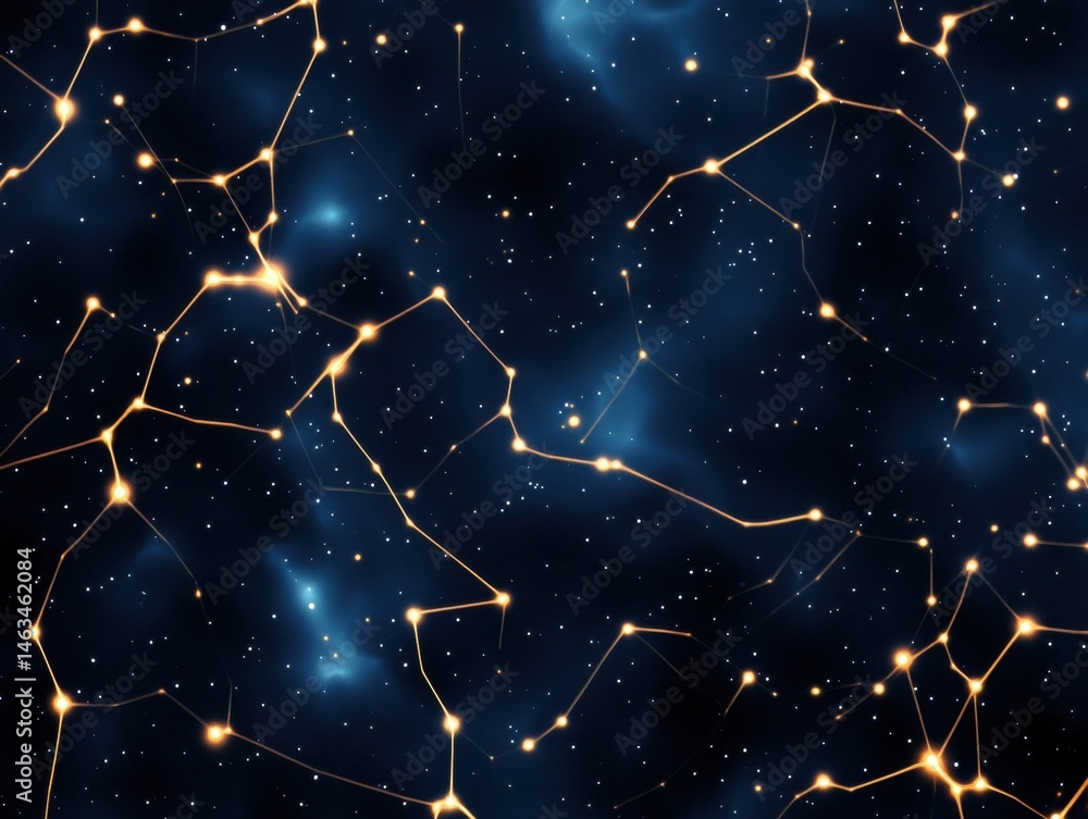 Poster abstract network of connections in deep space