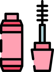 Eyelash mascara illustration on a white background     