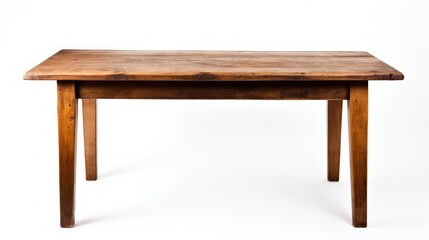 en wood table isolated