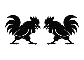 Fototapeta premium Fighting Cocks vector