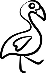 flamingo illustration on a white background    