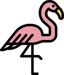 flamingo illustration on a white background    
